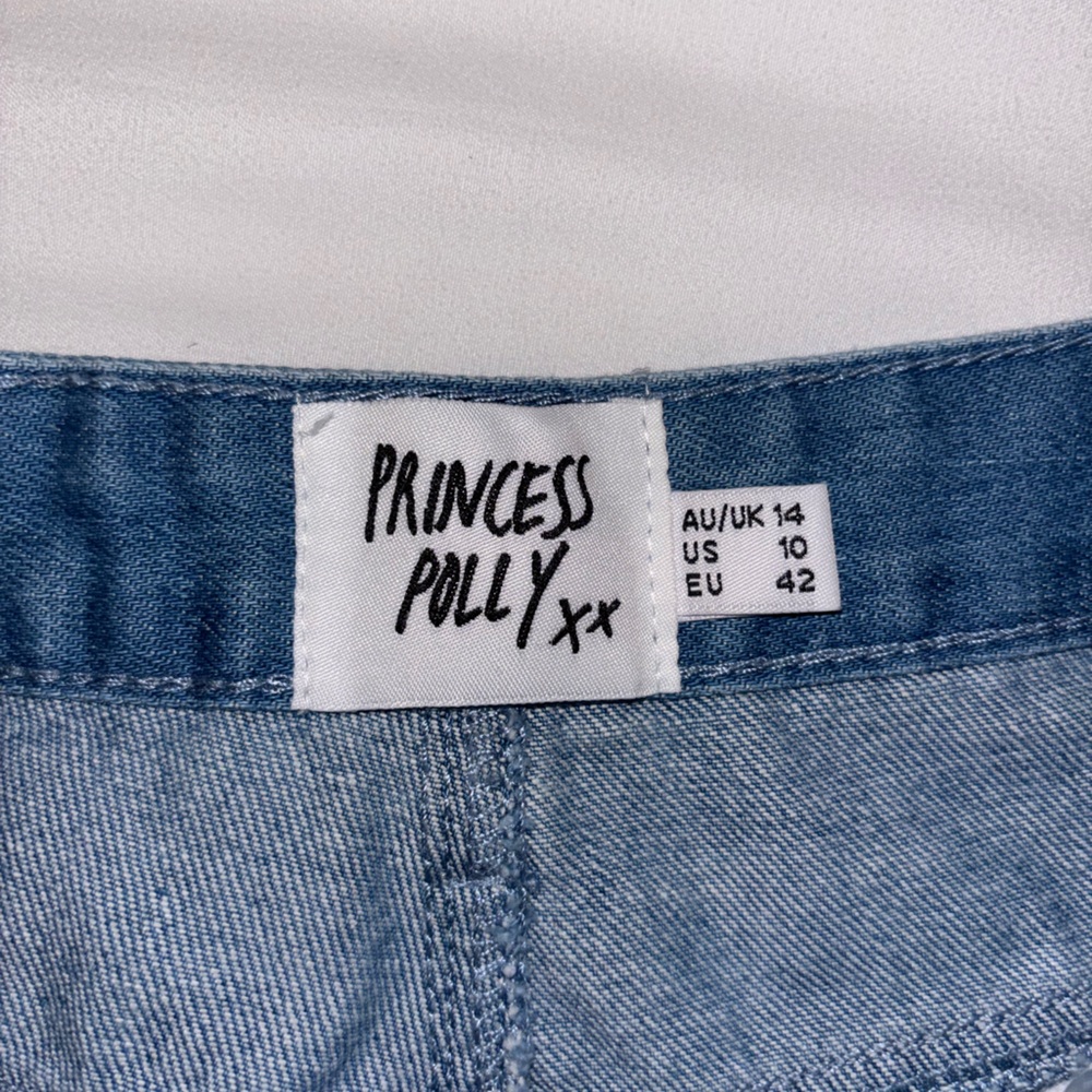 Princess Polly Light Blue Jean shorts